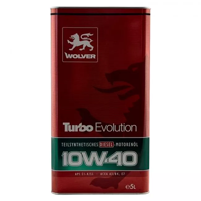 Моторна олива WOLVER Turbo Evolution 10W-40 5л (46033) (4260360944420)