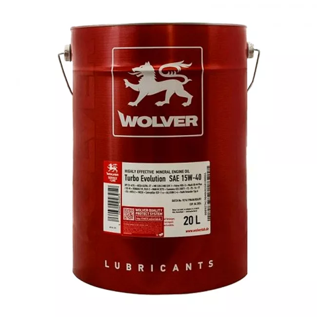 Олива моторна WOLVER Turbo Evolution 15W-40 20л (29874) (4260360943959)