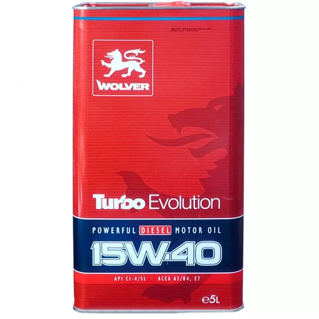 Моторное масло WOLVER Turbo Evolution 15W-40 5л (46816) (4260360944482)