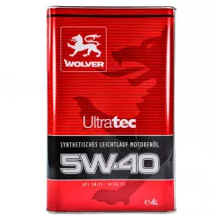 Масло моторное WOLVER Ultratec 5W-40 4л (28684) (4260360940811)