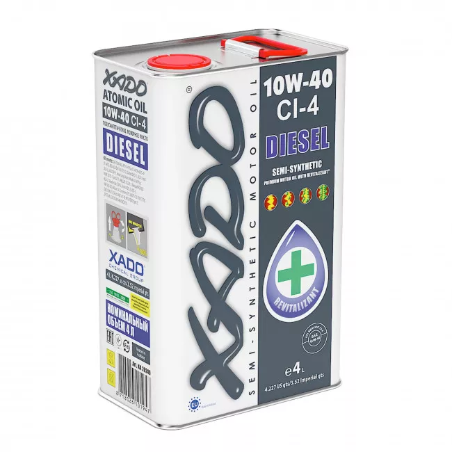 Моторна олива Xado CI-4 Diesel 10W-40 4л (XA20249) Моторна олива Xado CI-4 Diesel 10W-40 4л (XA20249)