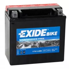 Мото акумулятор Exide 6СТ-12Ah (+/-) (YTX14-BS)