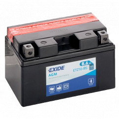 Мото аккумулятор EXIDE AGM 6СТ-8,6Ah Аз 12В 145А (EN) ETZ10-BS (64581)