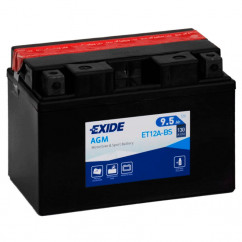 Мото аккумулятор EXIDE AGM 6СТ-9,5Ah Аз 12В 130А (EN) ET12A-BS (98017)