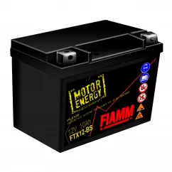 Мото акумулятор Fiamm 6СТ-10Аh (+/-) (FTX12-BS)