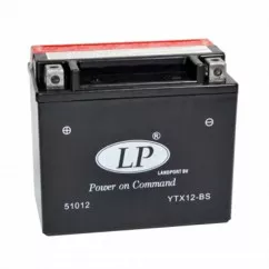 Мото акумулятор LP Battery AGM 6СТ-10Ah (+/-) (YTX12-BS)