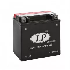 Мото акумулятор LP Battery AGM 6СТ-12Ah (+/-) (YTX14-BS)
