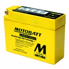 Мото аккумулятор MOTOBATT залитый и заряженный AGM 2.5Ah 40A АзЕ (MBT4BB)