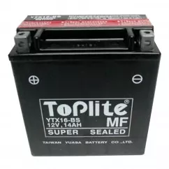 Мото аккумулятор Toplite 6СТ-14Ah (+/-) (YTX16-BS)