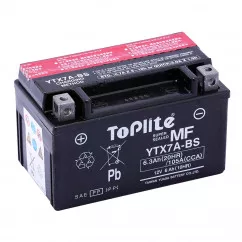 Мото аккумулятор TOPLITE 6СТ-6Ah 105A Аз (YTX7A-BS)