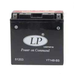Мото акумулятор LP Battery AGM 6CT-12Ah (+/-) (YT14B-BS)