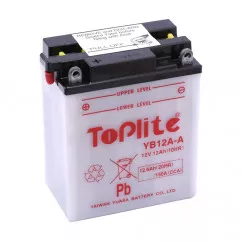 Мото аккумулятор TOPLITE 12.6Ah Аз 150A (YB12A-A)