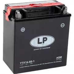 Мото акумулятор LP BATTERY AGM 14Ah Аз (YTX16-BS-1)