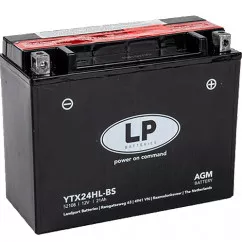 Мото акумулятор LP Battery AGM 6СТ-24Ah (-/+) (YTX24HL-BS)
