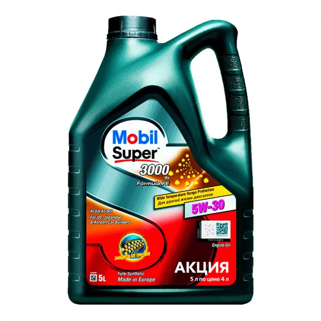 Моторное масло Mobil Super 3000 Formula FE 5W-30 5л АКЦИЯ
