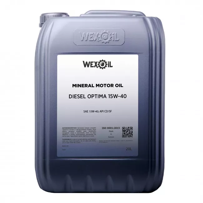 Моторное масло Wexoil Diesel Optima SAE 15W-40 20л Моторное масло Wexoil Diesel Optima SAE 15W-40 20л