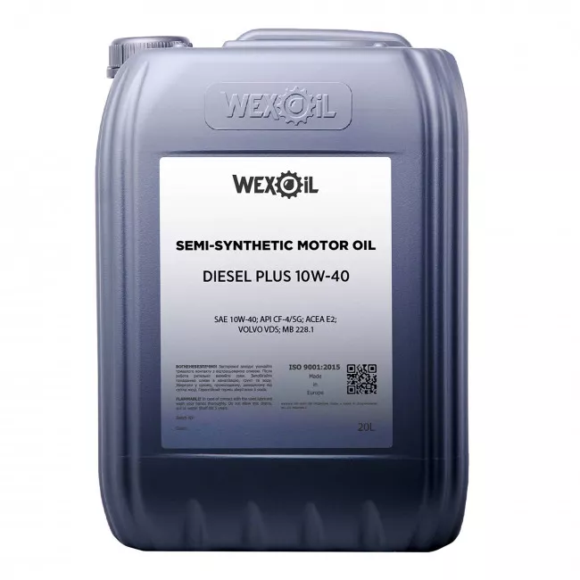 Моторное масло Wexoil Diesel Plus SAE 10W-40 20л Моторное масло Wexoil Diesel Plus SAE 10W-40 20л