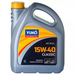 Моторна олія YUKO Classic 15W-40 4л (4820070240054)