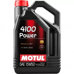 Масло моторное MOTUL 4100 Power SAE 15W-50 5л (386206)