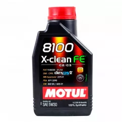 Масло моторное MOTUL 8100 X-CLEAN FE SAE 5W-30 1л (814101)
