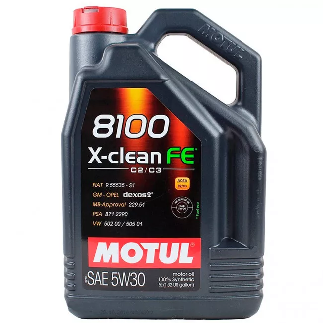 Моторное масло MOTUL 8100 X-Clean FE 5W-30 5л (814151) Моторное масло MOTUL 8100 X-Clean FE 5W-30 5л (814151)