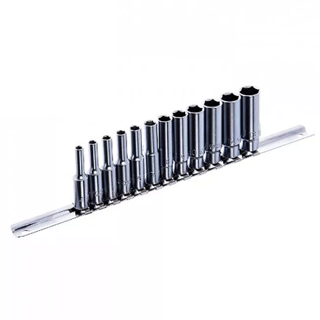 Набор головок длинных TOPTUL 1/4" 12ед. на планке (GAAQ0802U)