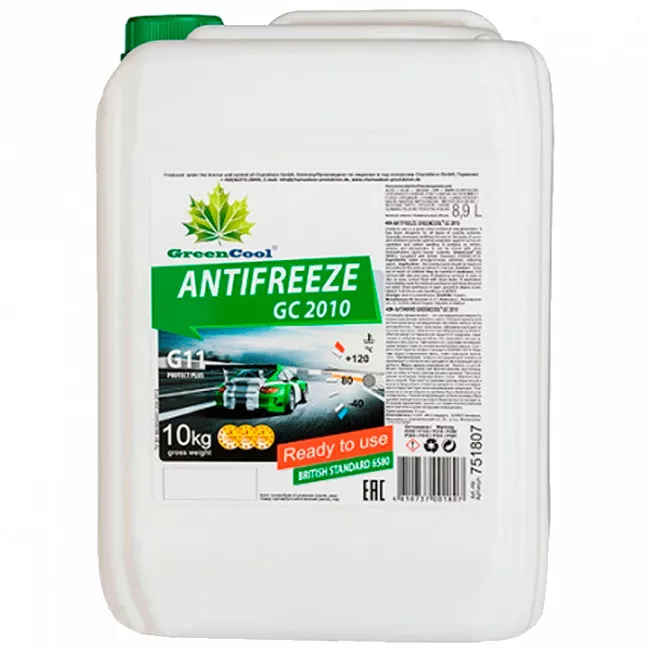 Антифриз Green Cool GC2010 G11 -40°C зеленый 10л (751807)