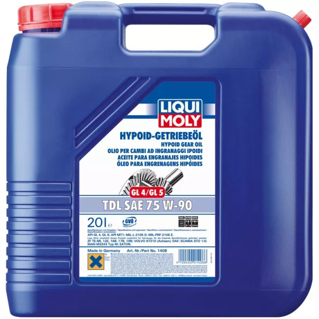 Трансмиссионное масло Liqui Moly Hypoid-Getriebeoil GL4/GL5 TDL SAE 75W-90 20л