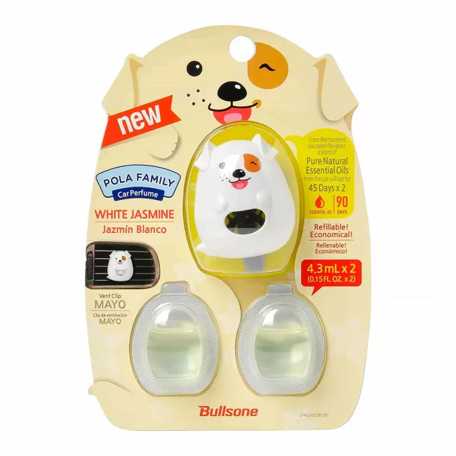 Освежитель воздуха Bullsone Pola Family Vent Clip Mayo Jasmine 4,3мл +1 Extra (401380)