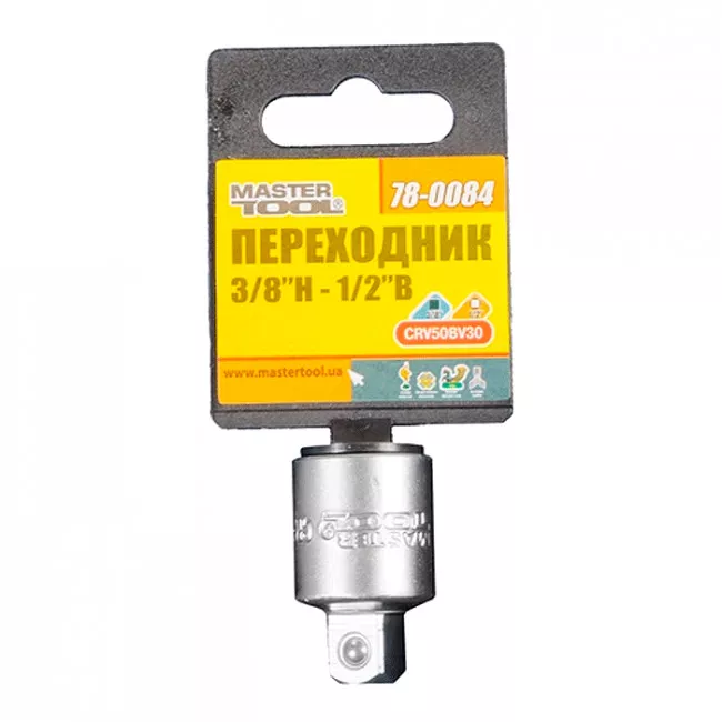 Переходник MASTER TOOL 3/8"Н - 1/2"В CrV (78-0084)