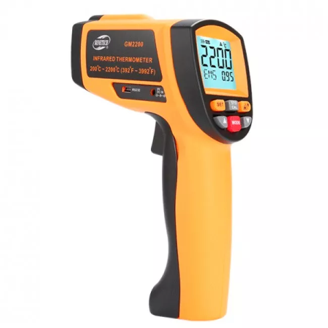 Пирометр инфракрасный бесконтактный BENETECH 200~2200℃ (GM2200) Пирометр инфракрасный бесконтактный BENETECH 200~2200℃ (GM2200)