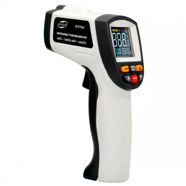 Пирометр инфракрасный бесконтактный BENETECH (цв дисплей) -50~750℃ (GT750)