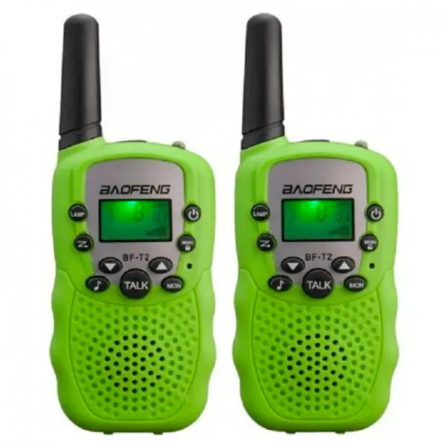 Рация Baofeng MiNi BF-T2 PMR446 (0.5W, 446 MHz, до 5 км, 8 каналов), 2шт, зеленая (159-1028_green)