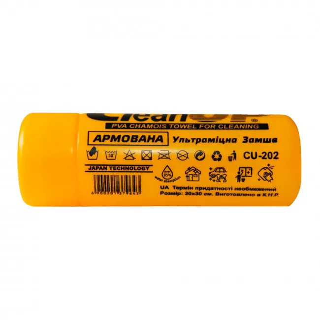 Салфетка влажная из искусственной замши CleanUp 30x30см 1шт CU-202 (379643)