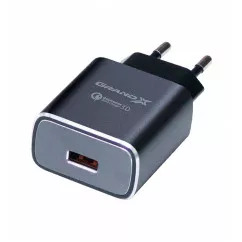 Сетевое зарядное устройство Grand-X QС3.0 (3xUSB 1.5A/2A/3A) Grey (CH-750G)