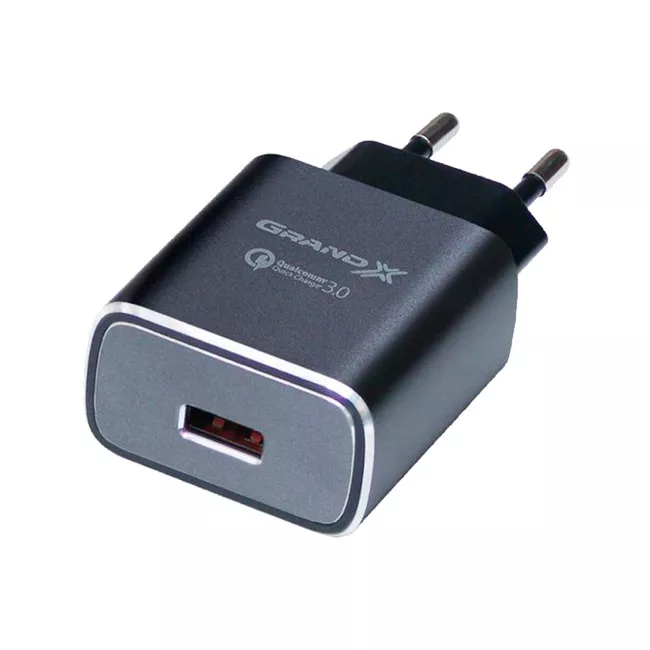 Зарядний пристрій Grand-X QС3.0 (3xUSB 1.5A/2A/3A) Grey (CH-750G)