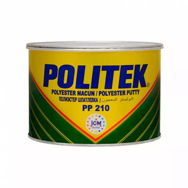 Шпатлевка полиэфирная POLITEK PP210 желтая 0.5 кг (94497)(245899)