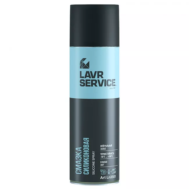 Силиконовая смазка LAVR SERVICE SILICONE SPRAY 650мл (Ln3501)