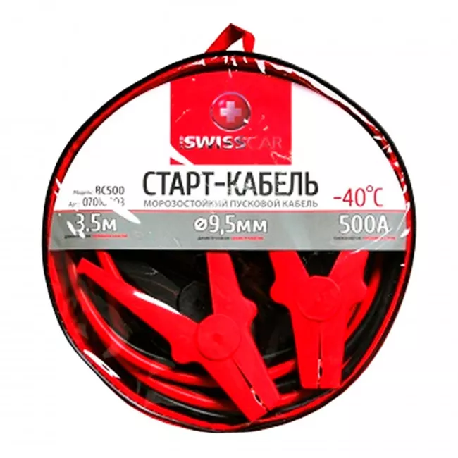 Старт-кабель PROSWISSCAR 500А 3,5 м в сумці BC-500 (000193) Старт-кабель PROSWISSCAR 500А 3,5 м в сумці BC-500 (000193)