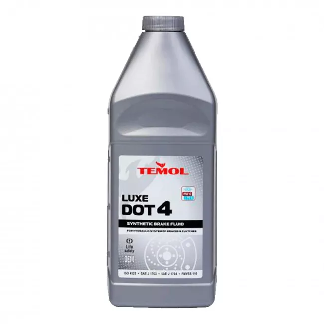 Гальмівна рідина TEMOL LUX DOT 4 0.5л Гальмівна рідина TEMOL LUX DOT 4 0.5л