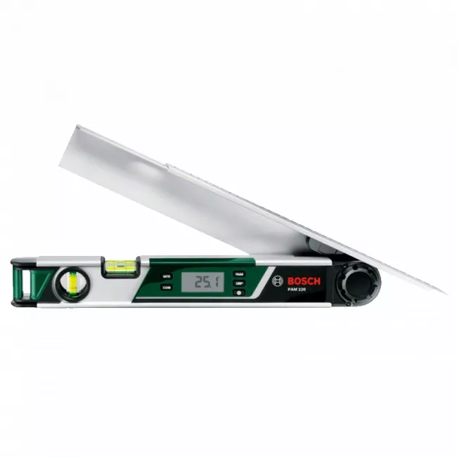Угломер Bosch PAM 220, 0–220°, мет. полка 40см, точность 0.2°, 0.89 кг (0.603.676.000) Угломер Bosch PAM 220, 0–220°, мет. полка 40см, точность 0.2°, 0.89 кг (0.603.676.000)