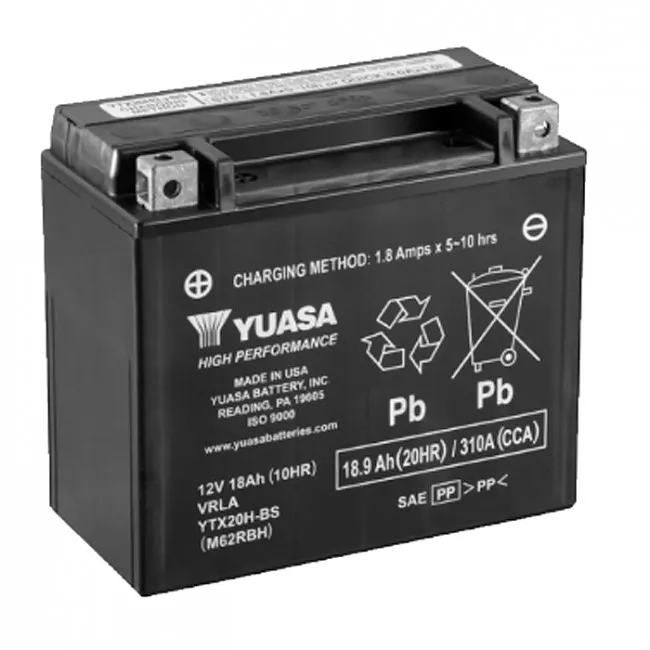 Мото аккумулятор YUASA AGM 6СТ-18.9Ah Аз (YTX20H-BS (CP)