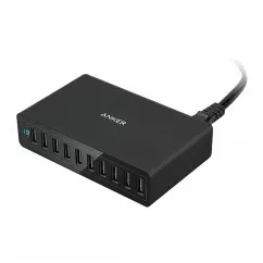 Зарядное устройство Anker PowerPort 10 - 60W 10-port USB PowerIQ Black (A2133L11)
