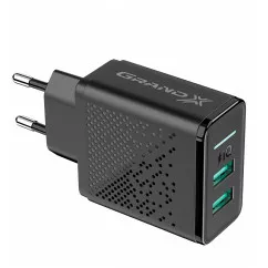 Зарядное устройство Grand-X 2USB 5V 3,1A с защитой от перегрузки (CH-60)