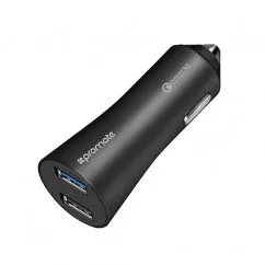 Автомобильное зарядное устройство Promate Robust-QC3 Black (robust-qc3.black)