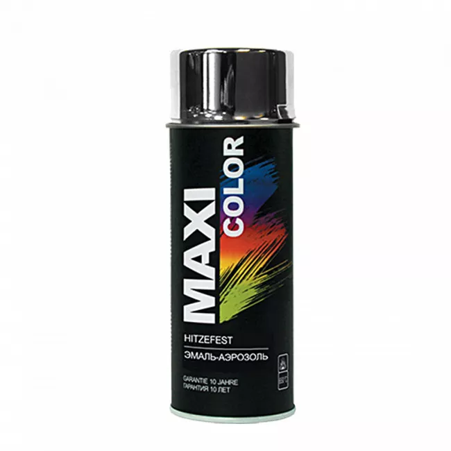 Эмаль MAXI COLOR аэрозольная с эффектом алюминия 400 мл (MX0009)