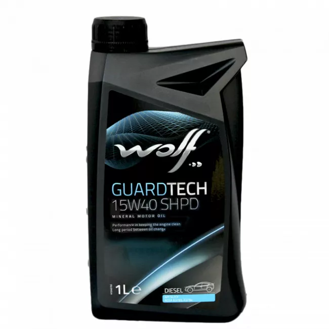 Моторное масло Wolf Oil GUARDTECH 15W-40 SHPD 1л