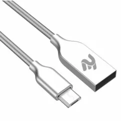 Кабель металлический ZARYAD micro USB (цвет в ассорт.) (285941)