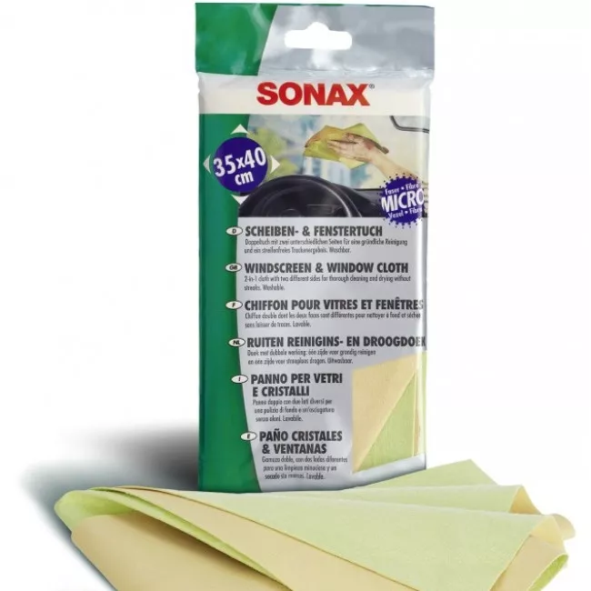 Двостороння мікрофібра для скла SONAX (416700) Двостороння мікрофібра для скла SONAX (416700)