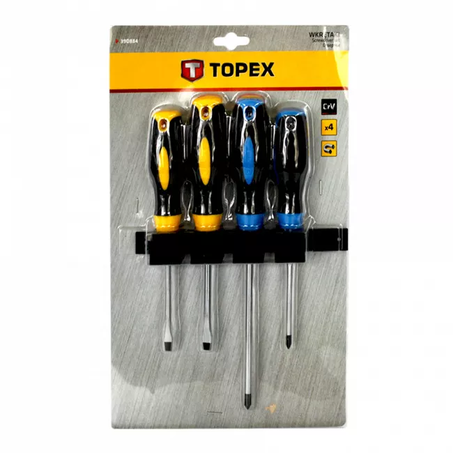 Отвертки TOPEX набор 4 шт. (39D884)